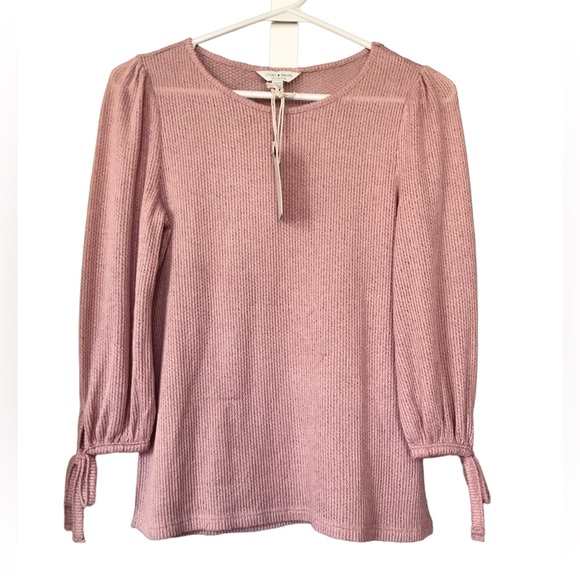 🆕🔥LUCKY BRAND GORGEOUS BLUSH COLORED&BUTTERY SOFT LIGHTWEIGHT LONGSLEEVSWEATER - Picture 3 of 13